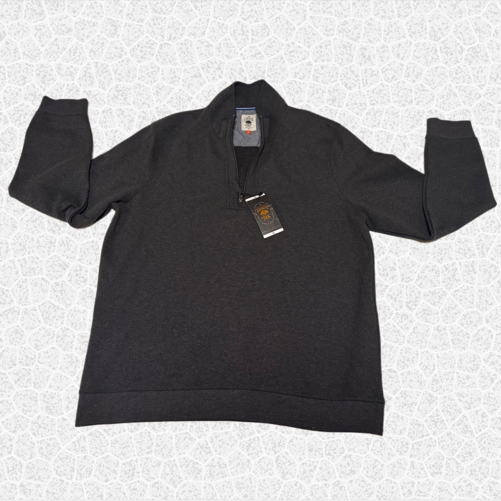 Black Zip Up Sweater with Stand-Up Collar | Size XL